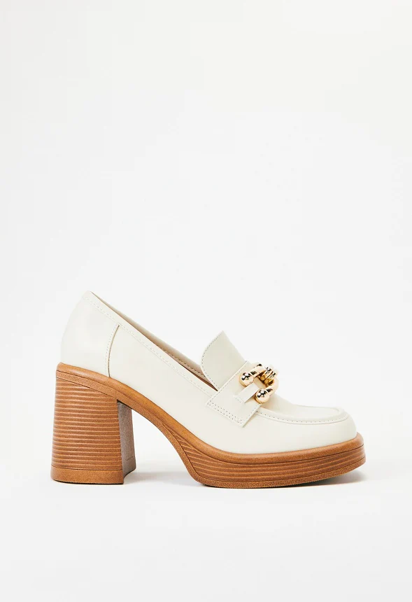 Daria Block Heeled Loafer Pump - Image 3