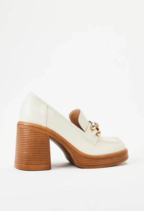 Daria Block Heeled Loafer Pump - Image 4