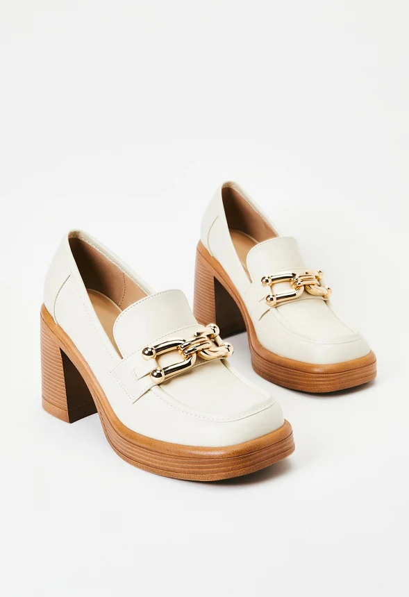 Daria Block Heeled Loafer Pump - Image 5