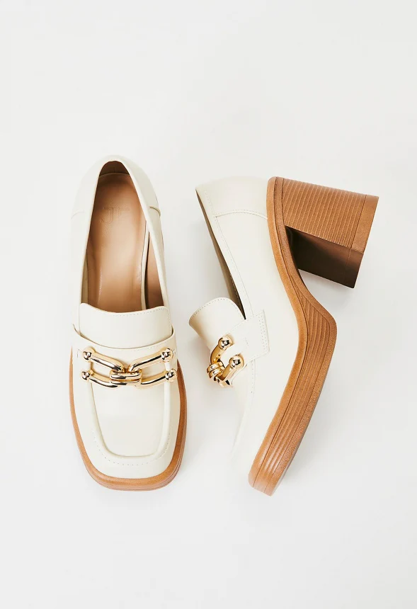 Daria Block Heeled Loafer Pump - Image 6