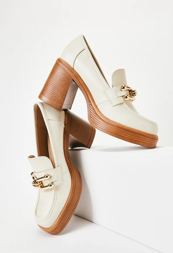 Daria Block Heeled Loafer Pump - Image 8