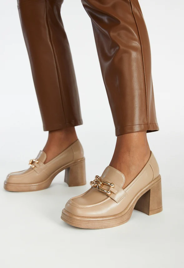Daria Block Heeled Loafer Pump - Image 2
