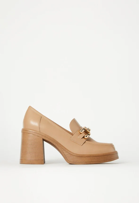 Daria Block Heeled Loafer Pump - Image 3