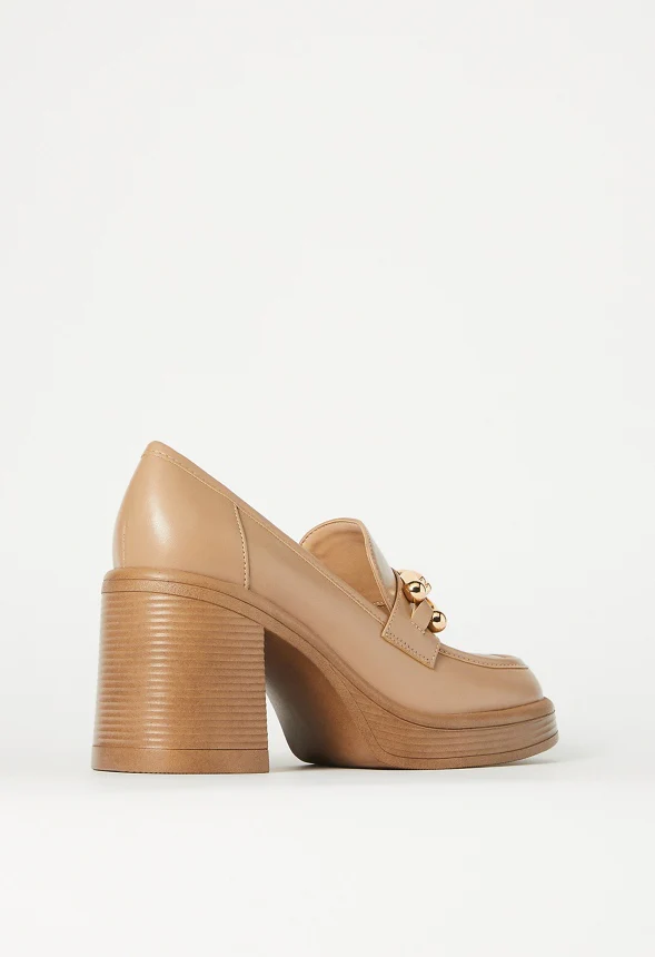Daria Block Heeled Loafer Pump - Image 4