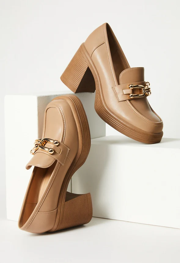 Daria Block Heeled Loafer Pump - Image 6