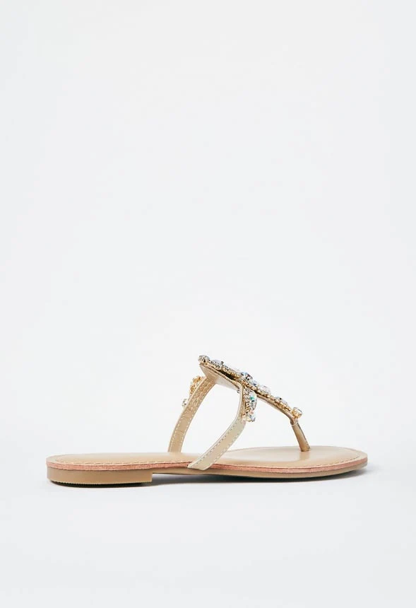 Delisa Jeweled Flat Sandal - Image 5
