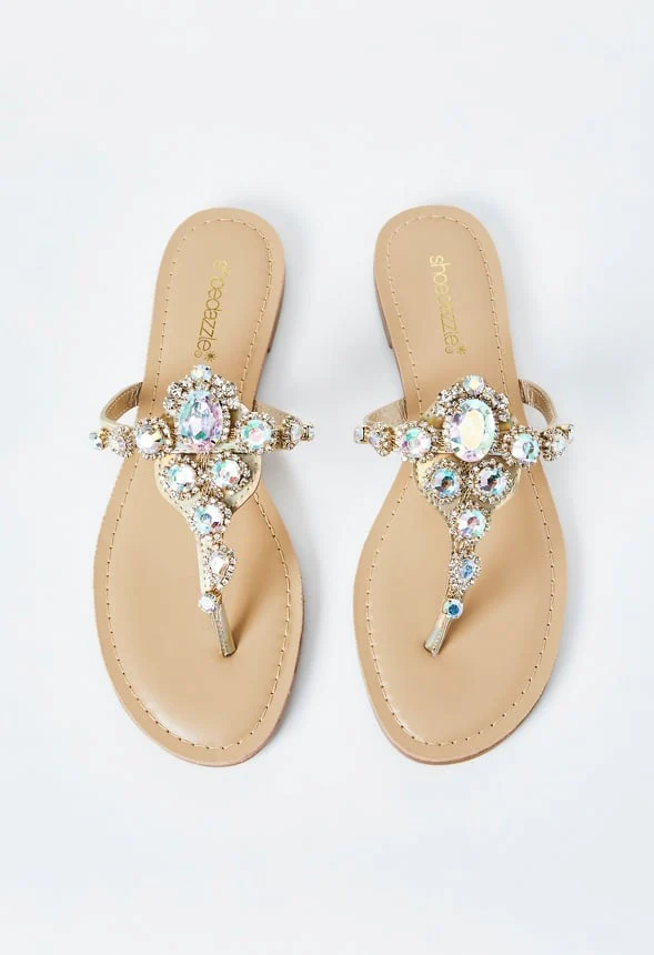 Delisa Jeweled Flat Sandal - Image 6