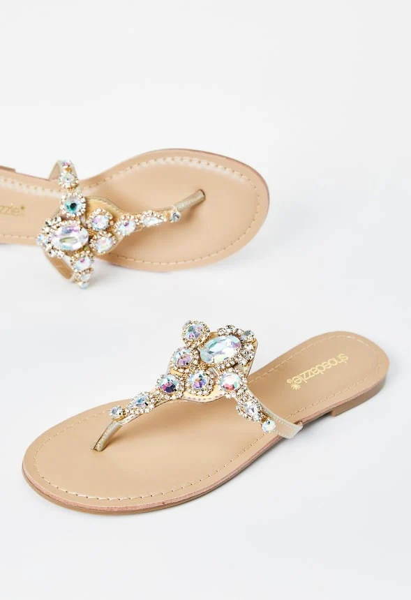 Delisa Jeweled Flat Sandal - Image 7