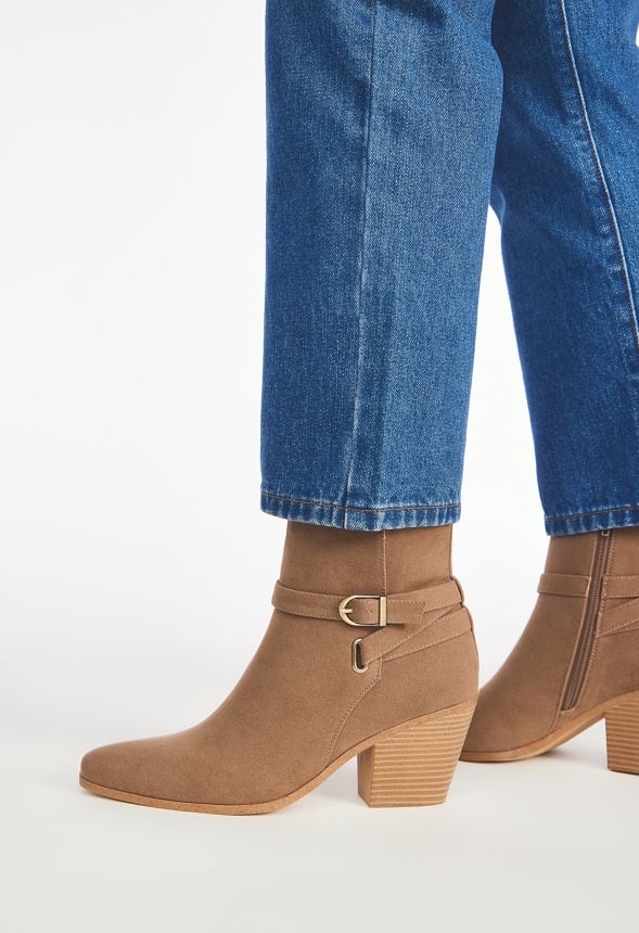 Della Block Heeled Bootie - Image 9