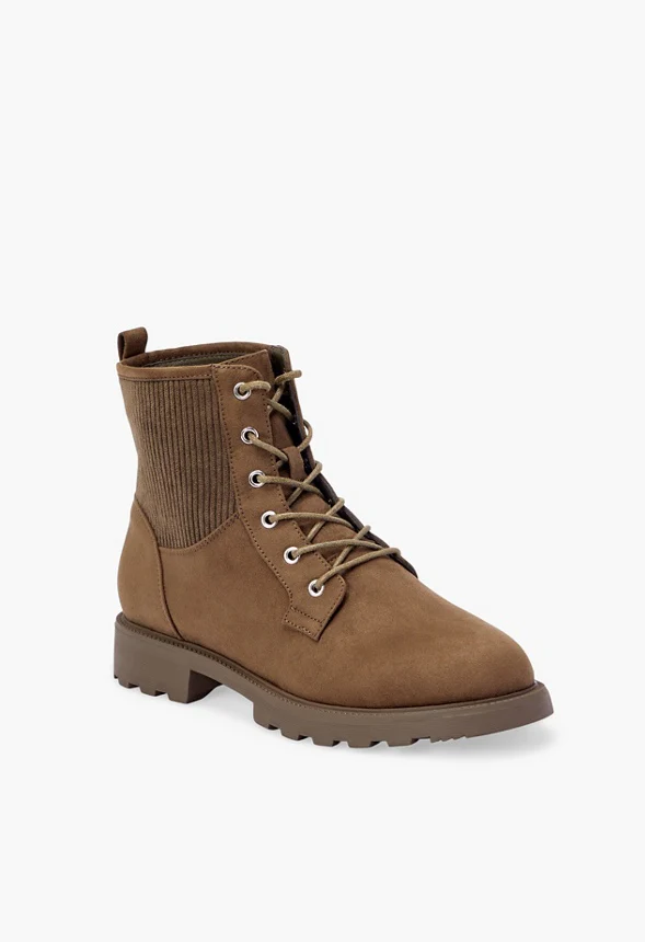 Demi Knit Lug Sole Combat Boot - Image 2