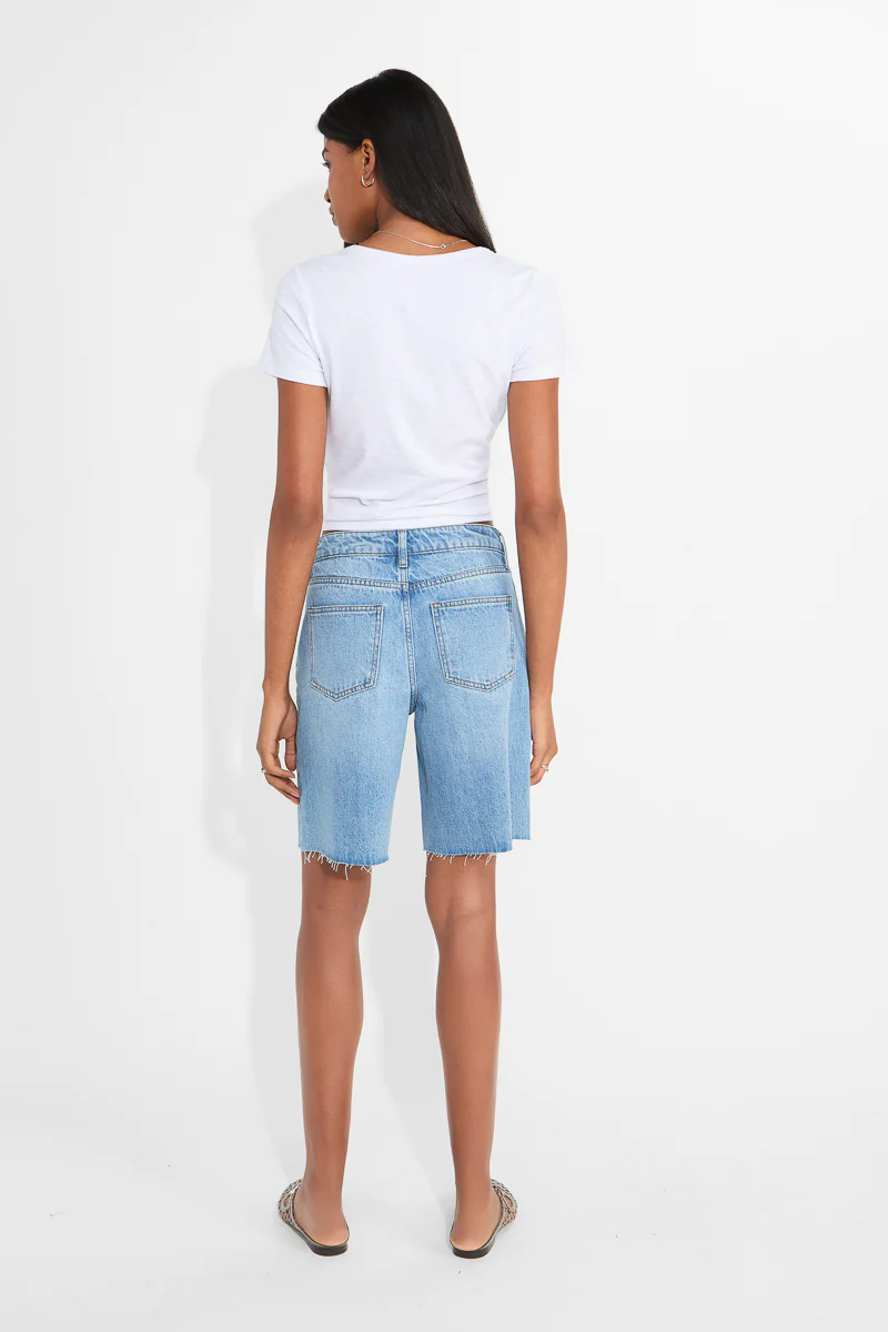 Denim Bermuda Shorts - Image 4
