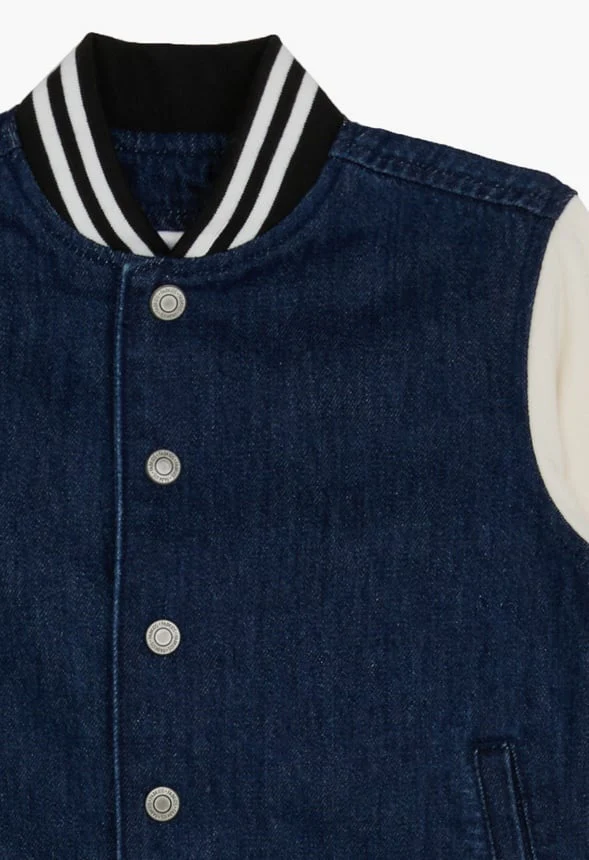 Denim Bomber Jacket - Image 3