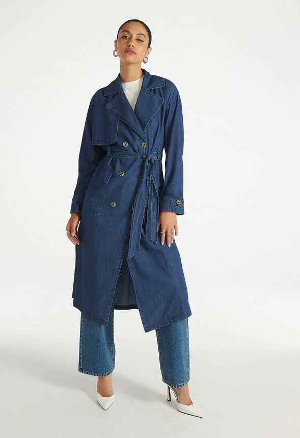 Denim Trench Coat - Image 5