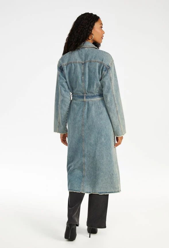 Denim Trench Coat - Image 2