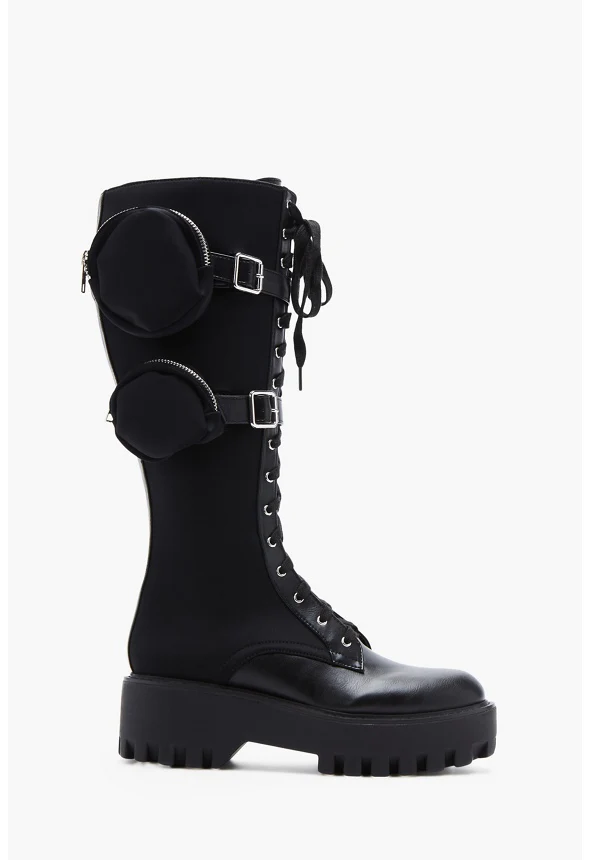 Devin Lug Sole Combat Boot - Image 2