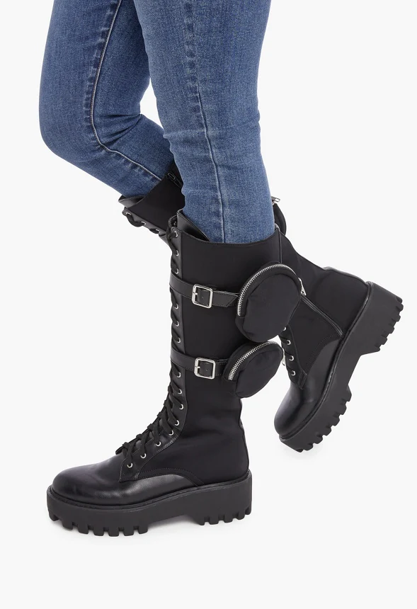 Devin Lug Sole Combat Boot - Image 5