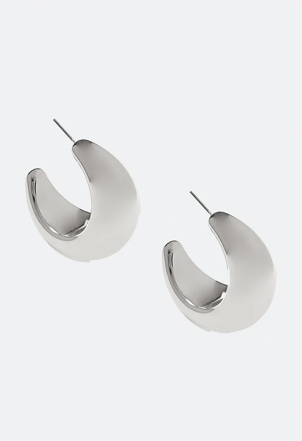Dia Lightweight Graduated Hoop Earrings - Image 2
