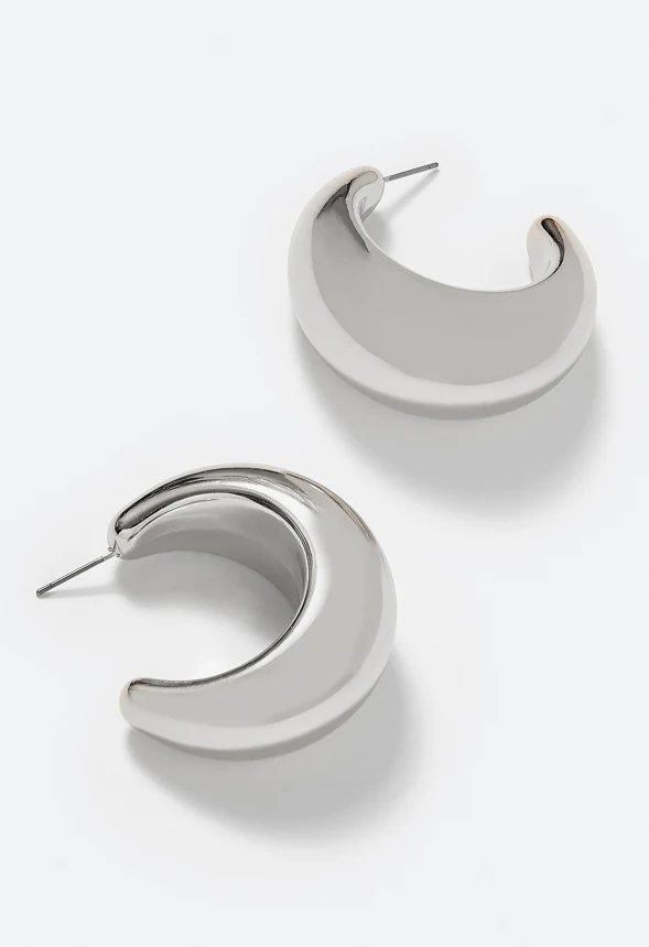 Dia Lightweight Graduated Hoop Earrings - Image 3