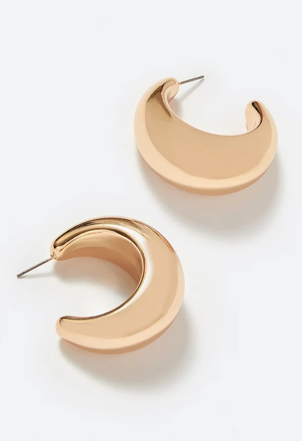 Dia Lightweight Graduated Hoop Earrings - Image 3