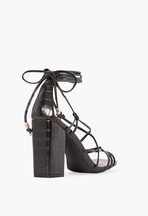 Dimona Strappy Block Heeled Sandal - Image 5
