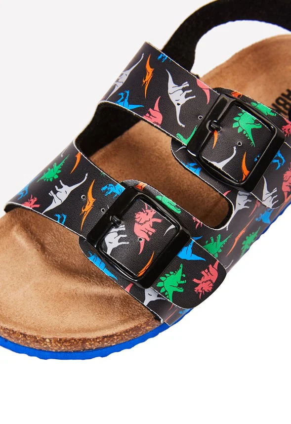 Dino Print Cork Sole Sandal - Image 5