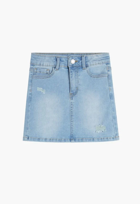 Distressed Mini Skirt - Image 2
