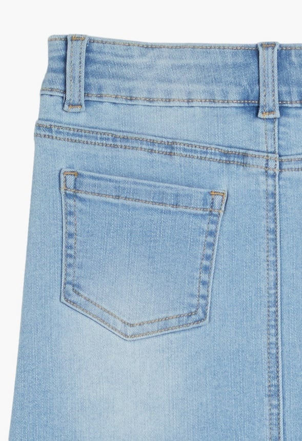 Distressed Mini Skirt - Image 3