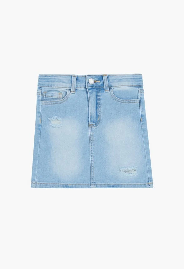 Distressed Mini Skirt - Image 4