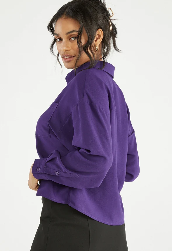 Dolman Button Down Shirt - Image 2