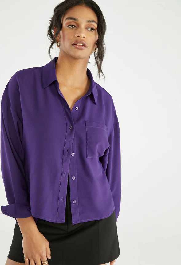 Dolman Button Down Shirt - Image 4