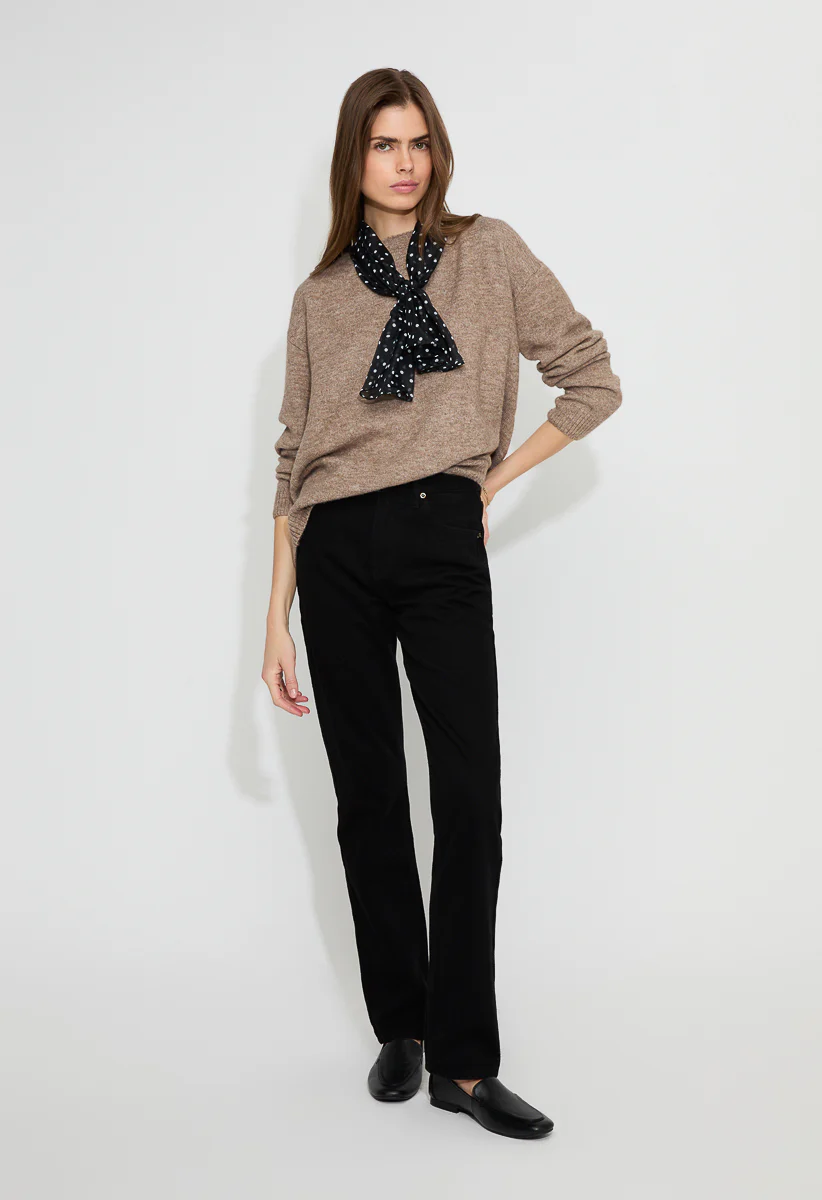 Dotty Long Woven Pola Dot Print Rectangle Scarf - Image 2