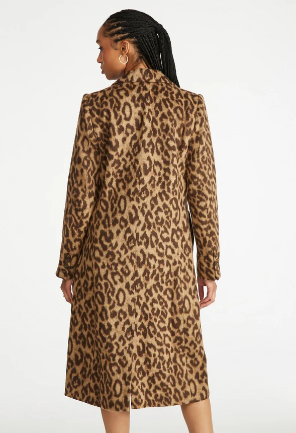 Double Breasted Leopard Coat - Image 2