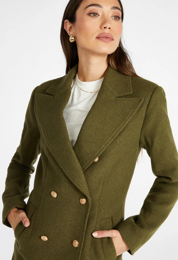 Double Breasted Military Coat - Image 3