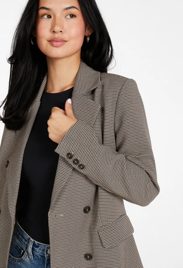 Double Breasted Straight Blazer - Image 3