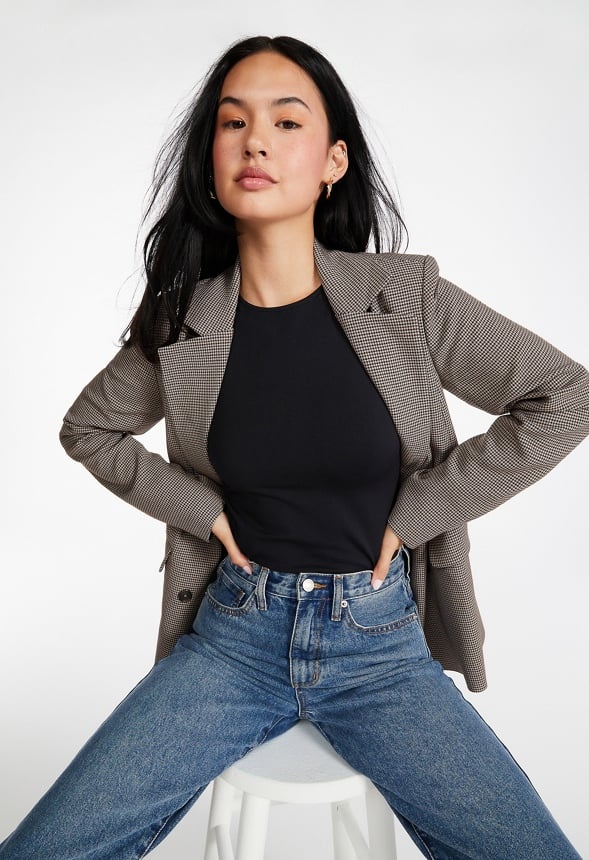 Double Breasted Straight Blazer - Image 4
