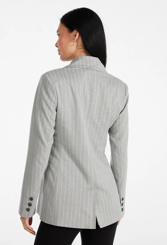 Double Breasted Straight Blazer - Image 2