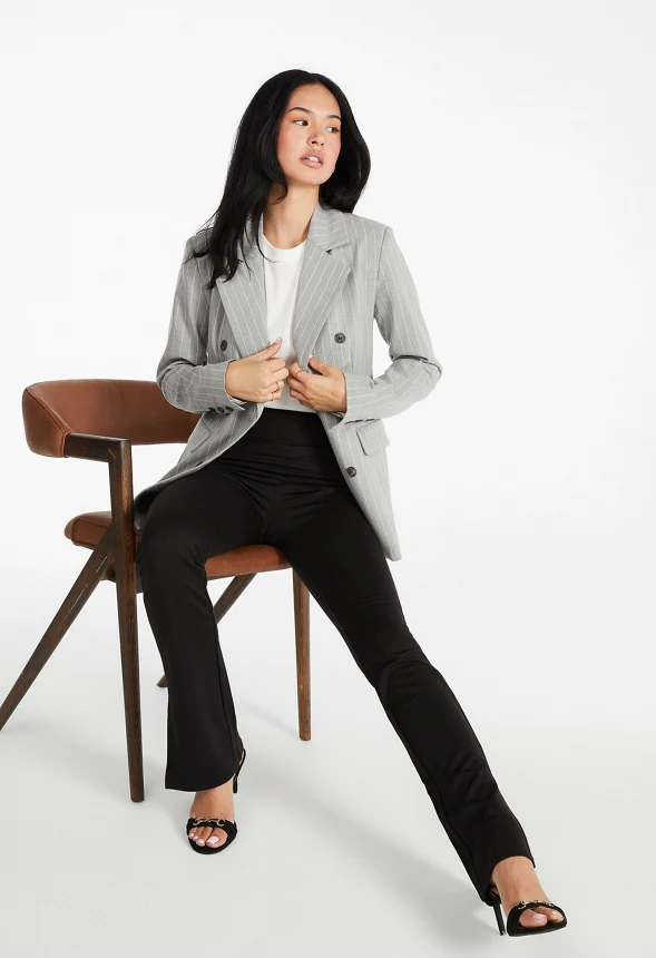 Double Breasted Straight Blazer - Image 5