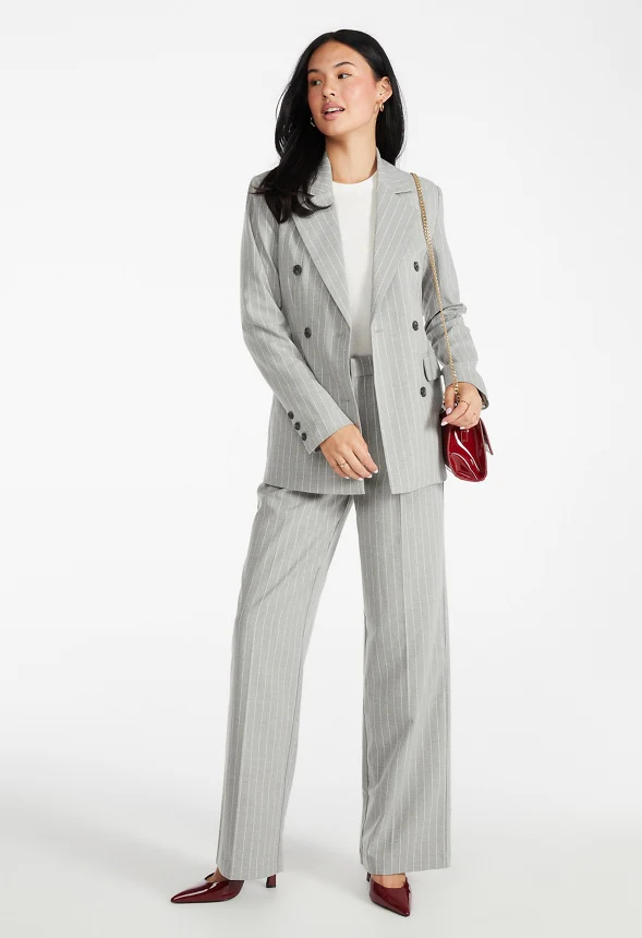 Double Breasted Straight Blazer - Image 6