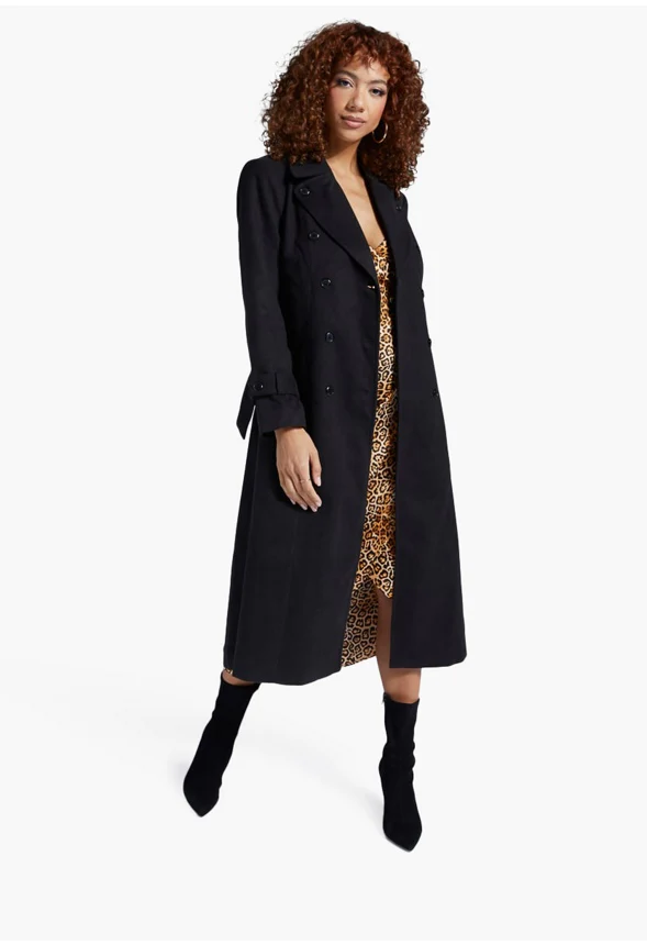 Double Breasted Wool Trench Coat - Image 4