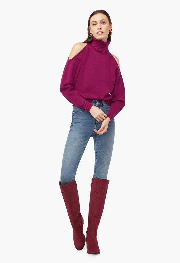 Double Cut Turtleneck  Sweater - Image 3
