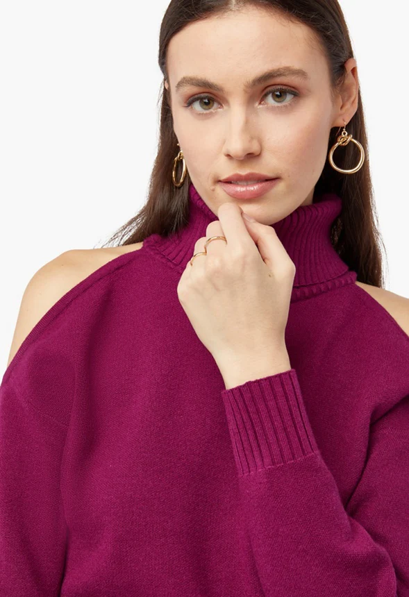 Double Cut Turtleneck  Sweater - Image 4