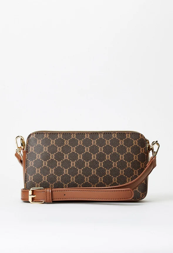 Double Pocket Zippered Crossbody
