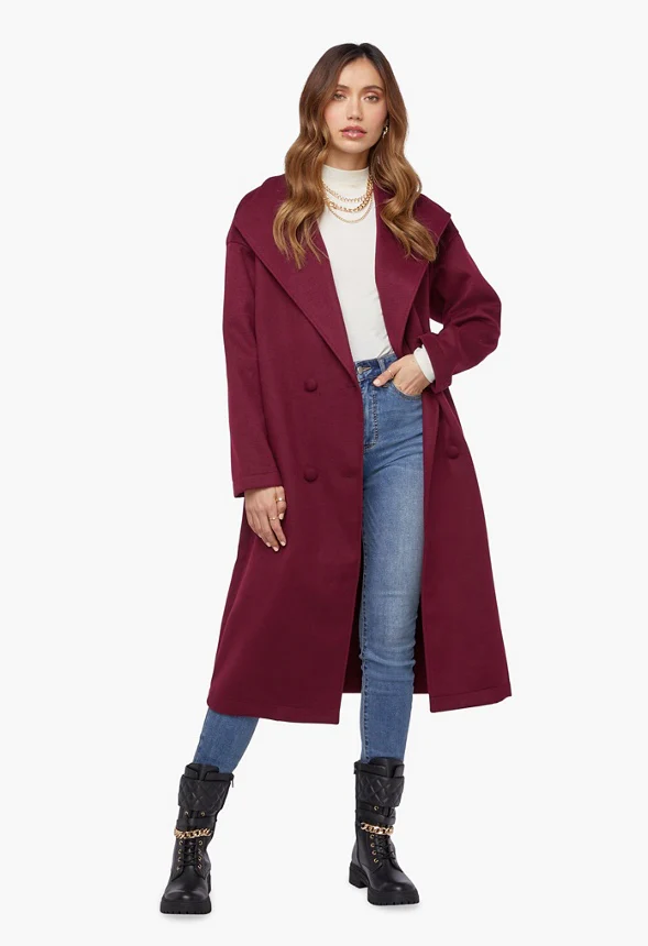 Drape Front Coat - Image 2