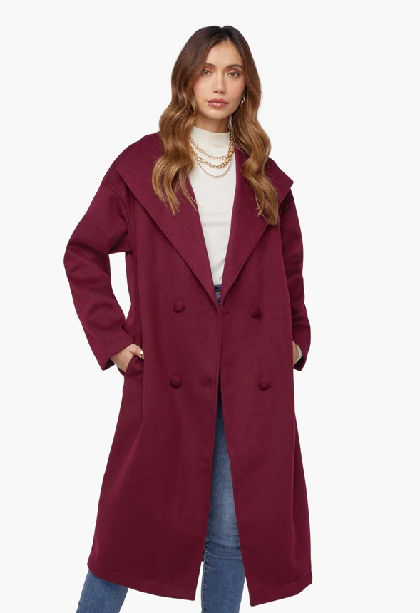 Drape Front Coat - Image 5