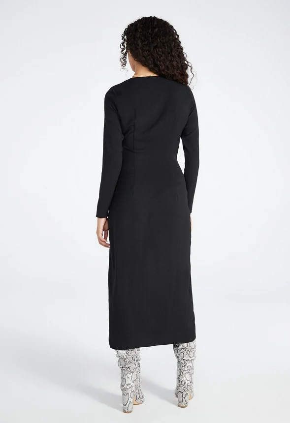 Drape Front Midi Dress - Image 2