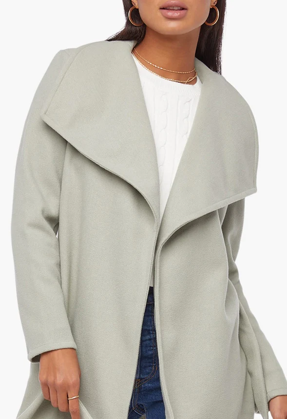 Drape Front Wrap Knit Jacket - Image 3