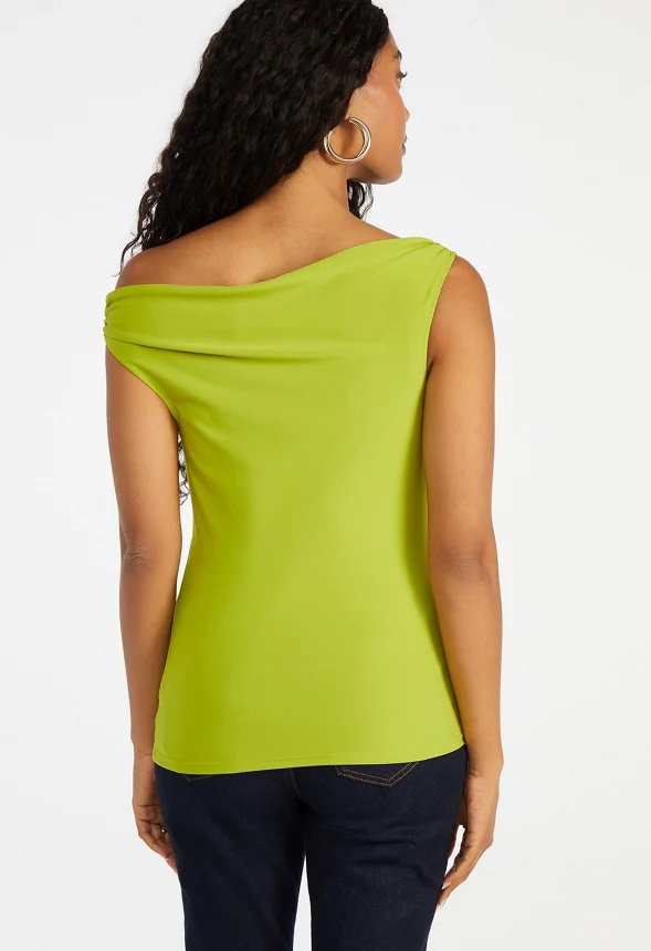 Draped Off Asymmetrical Top - Image 3