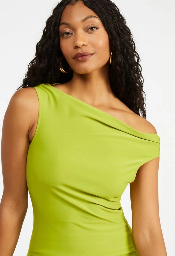 Draped Off Asymmetrical Top - Image 4