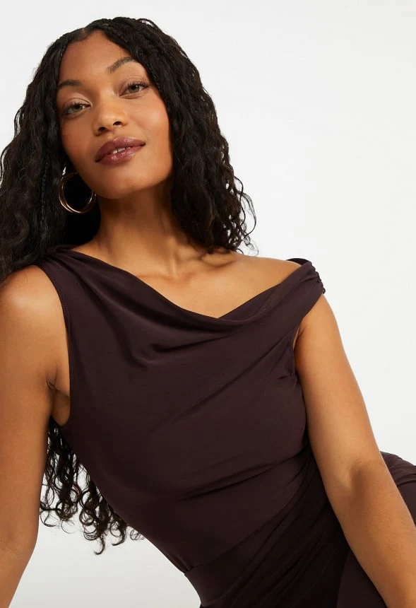 Draped Off Asymmetrical Top - Image 4