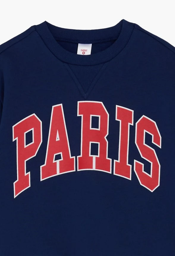 Paris Drop Shoulder Crew Sweatshirt - Image 4